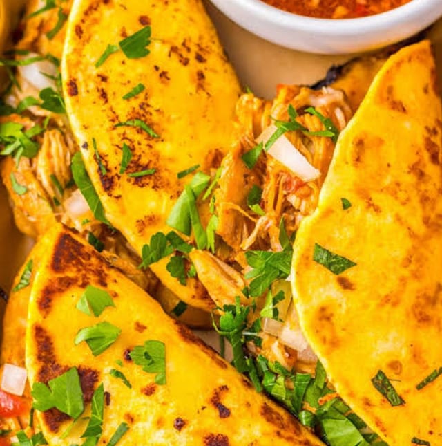 3 Chicken birria Tacos.